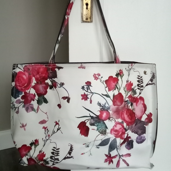 Elliott Lucca Handbags - Elliot Lucca Vegan Leather Floral Tote Bag